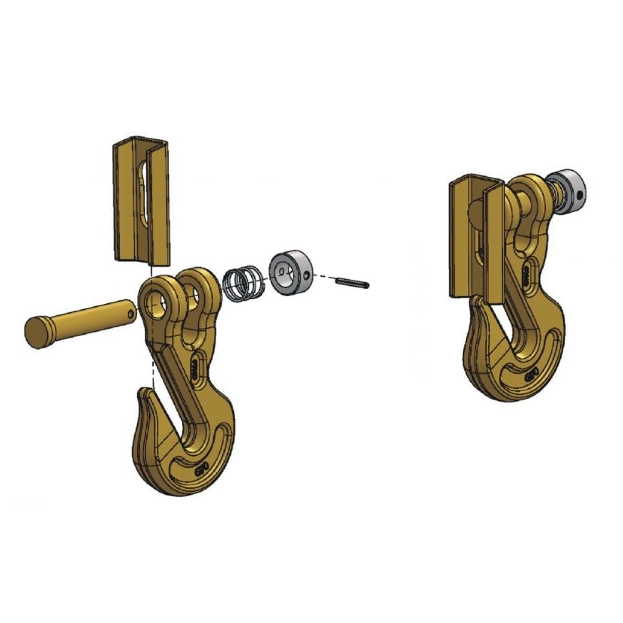 Grade 70 Clevis Grab Hook with Latch gallery image